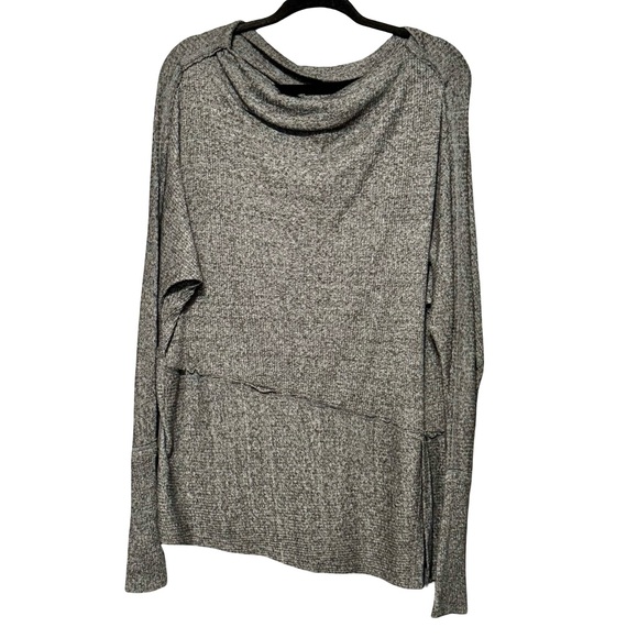 We The Free | Free People Londontown Gray Ribbed Soft Dolman Long Sleeve Top - Picture 5 of 14